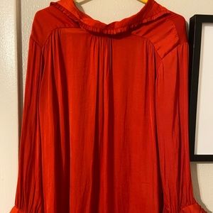 ZARA red ruffle blouse NWOT
